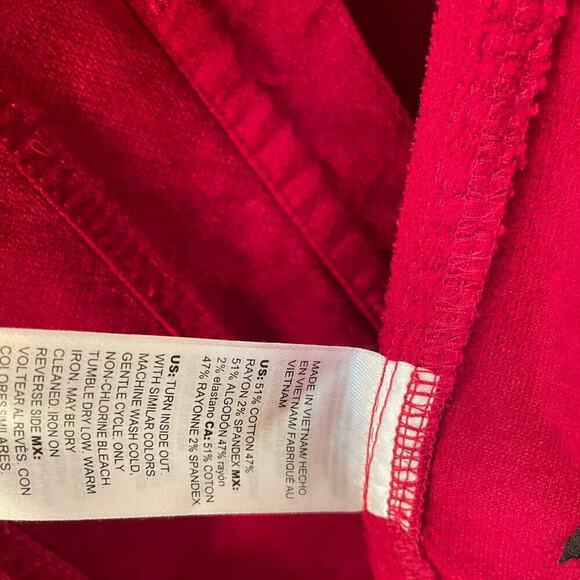 Chico’s Size 0 Medium Red Velvet Utility Jacket | Button Front, Soft Luxe EUC - Picture 6 of 7